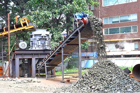 圓錐破碎機生產(chan) 線現場