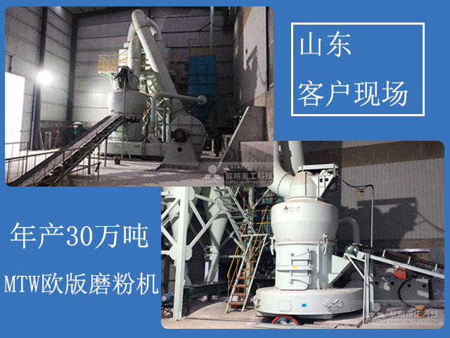 石油焦歐版磨粉機生產(chan) 現場