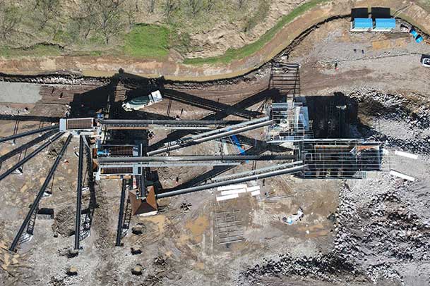 反擊破碎機生產(chan) 線現場展示圖