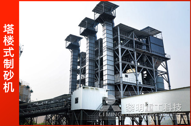 塔樓式製砂機生產(chan) 現場