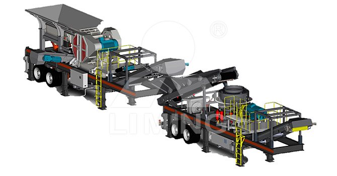 組合一：兩(liang) 段破碎混合料無篩分，產(chan) 品95%<40mm