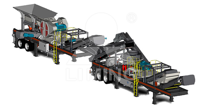 組合二：兩(liang) 段破碎混合料有產(chan) 品控製篩分
