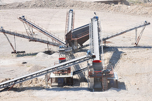 圓錐破碎機生產(chan) 線現場