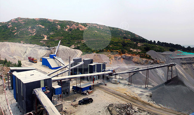 環保型大型碎石製砂生產(chan) 線現場
